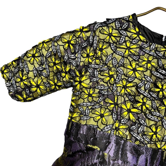 Too La Roo Couture Look Special Occasion Dress Black Purple Yellow Bubble Sz 4 - Picture 8 of 14